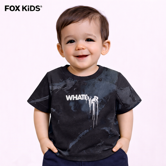 Bright Fox Kids baby T-shirt with colorful cartoon print, soft cotton fabric, perfect for little boys and girls.