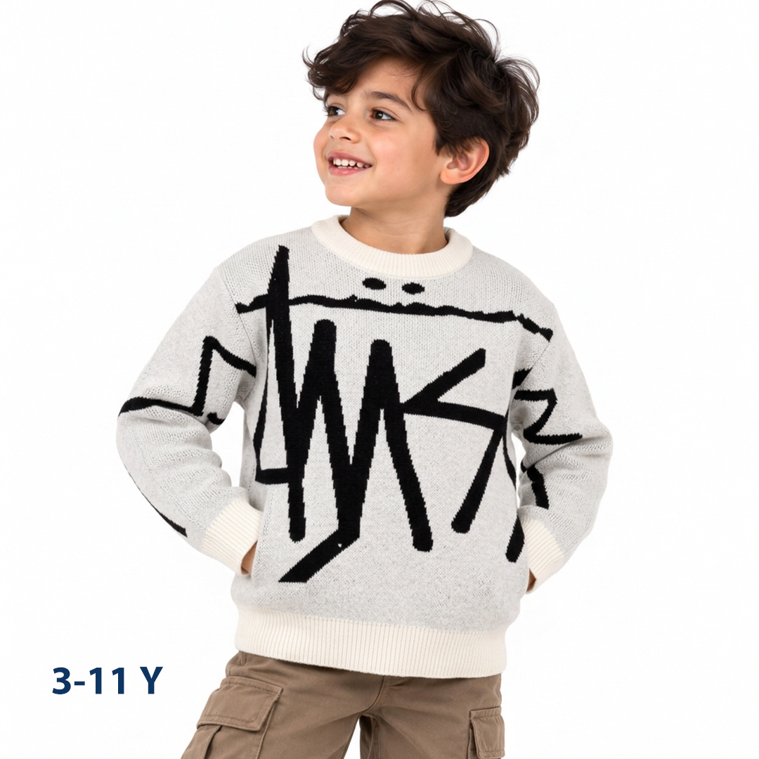 Graphic Knit Sweater