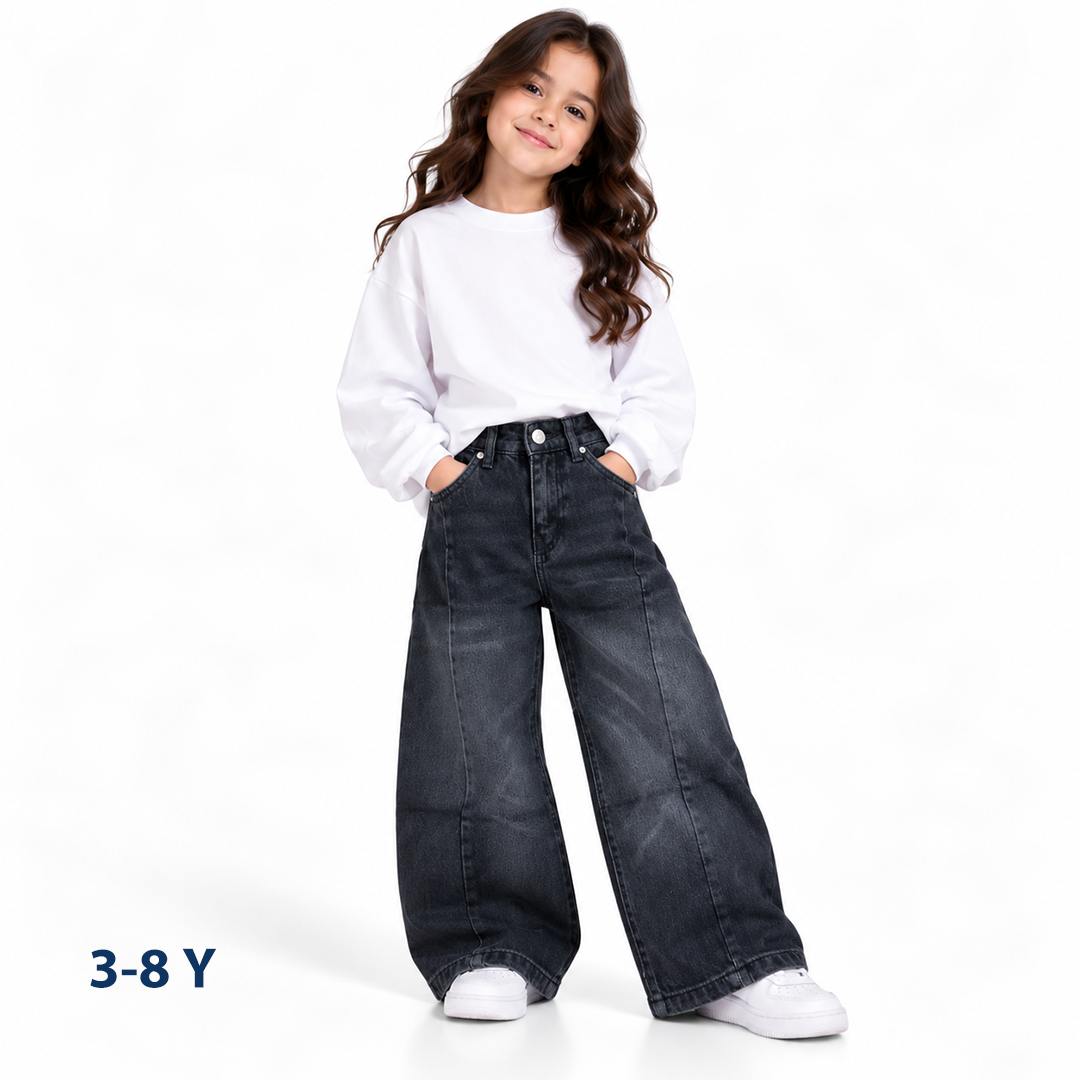 Wide leg jeans pants girls