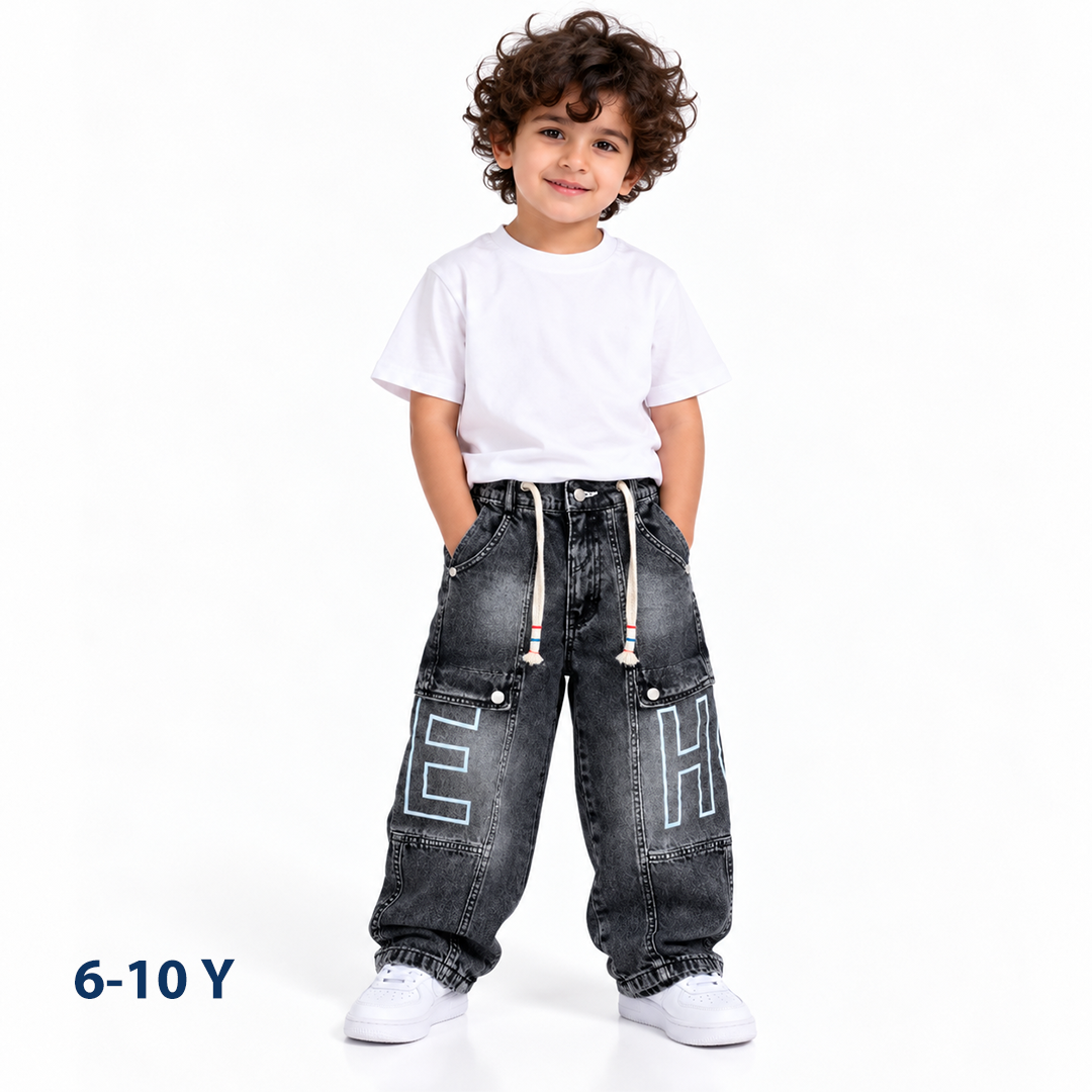 Wide leg jeans pants boys