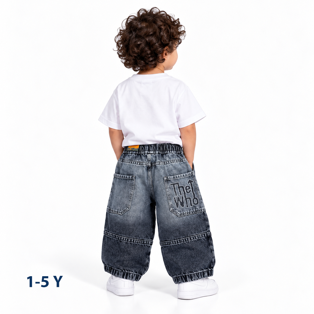 Wide leg jeans pants boys