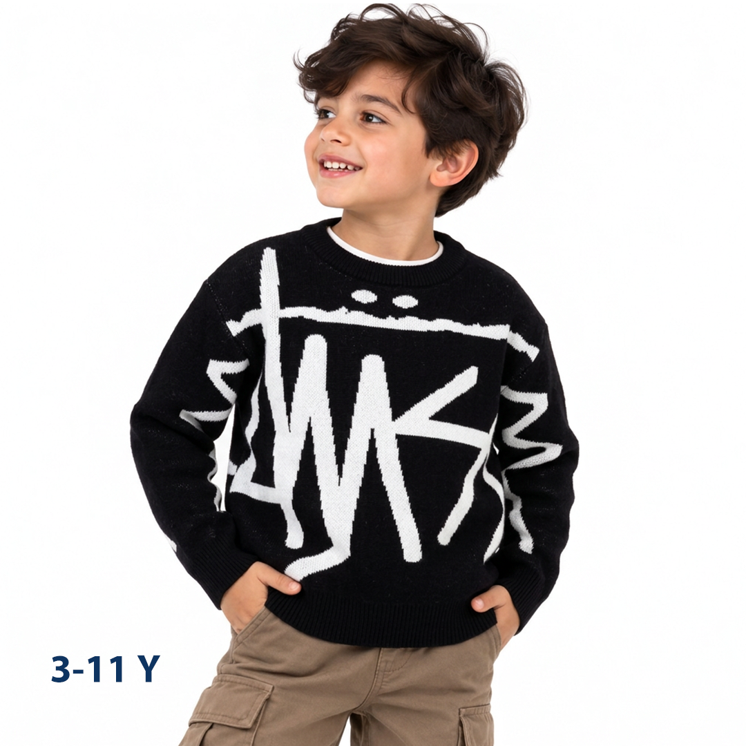 Graphic Knit Sweater