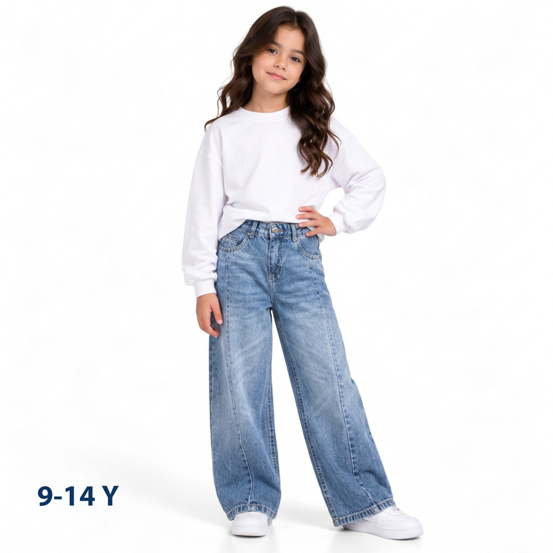 Wide leg jeans pants girls