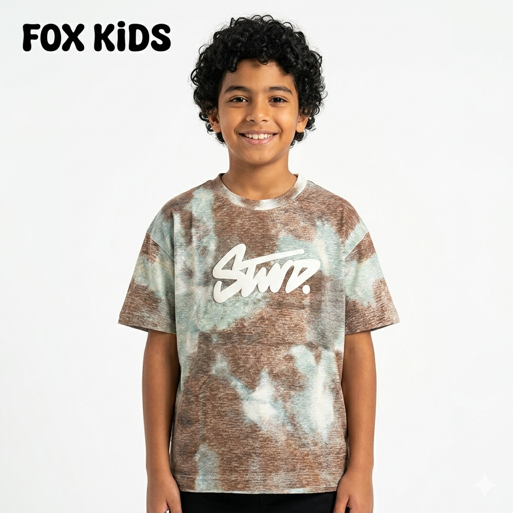 Fox Kids تيشرت أولادى, colorful children's T-shirt with fun print, casual and comfortable for boys.