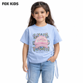 Pink girls' T-shirt from Fox Kids with playful print, soft fabric, and comfortable fit for casual wear.