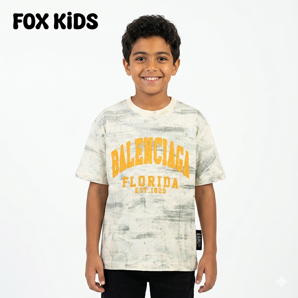 Fox Kids تيشرت اولادى with colorful cartoon design, featuring comfortable fabric and short sleeves for boys.