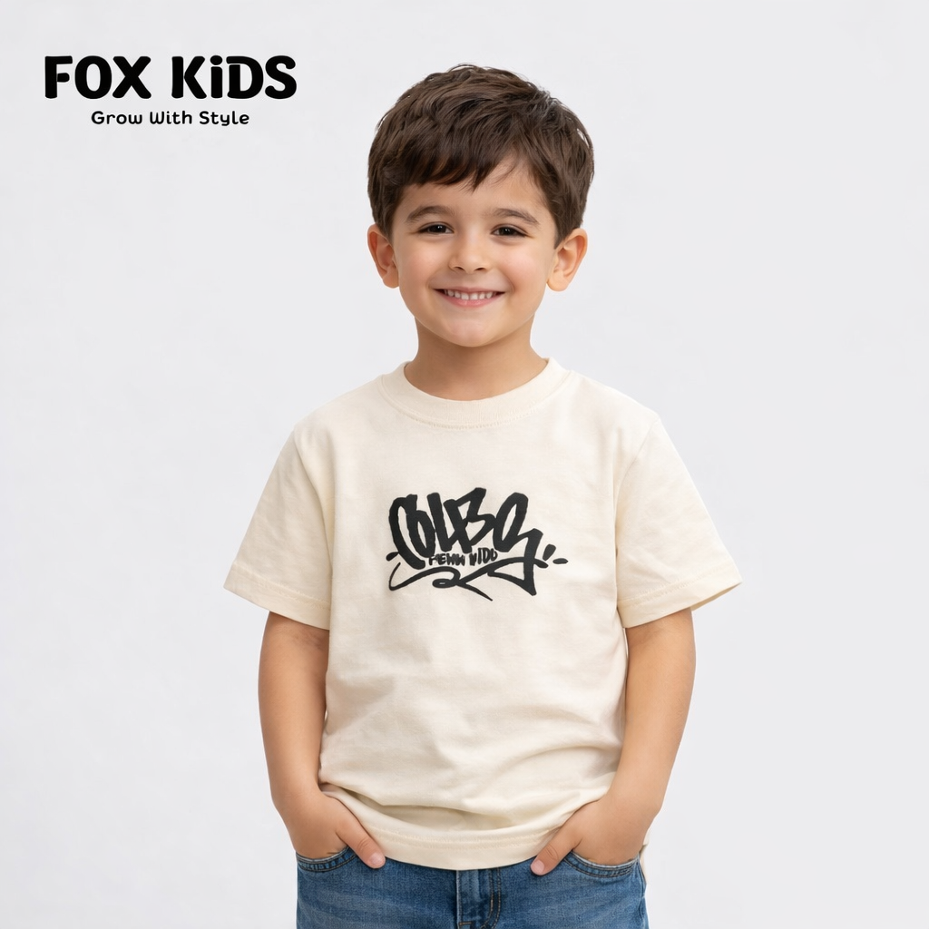 Fox Kids children's T-shirt featuring a colorful graphic print on soft fabric, perfect for casual wear.