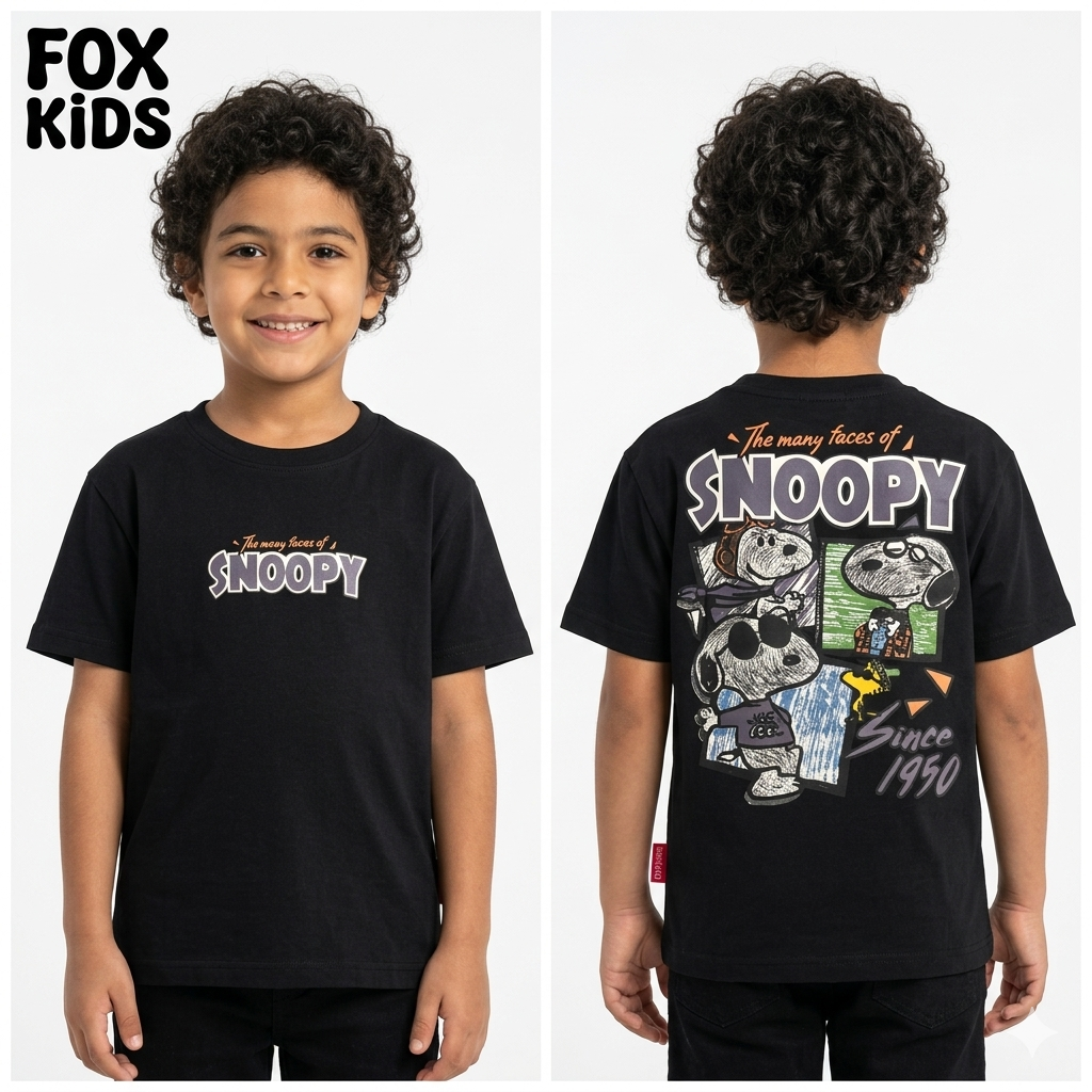 Fox Kids children's T-shirt featuring colorful cartoon design, comfortable fabric, and playful style for kids.