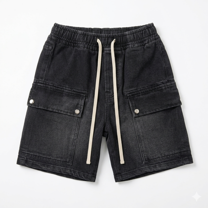 Boys' baggy denim shorts