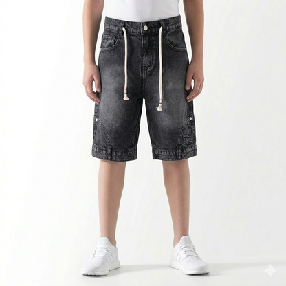 Kids' jeans shorts by Fox Kids with trendy design, featuring a comfortable fit and stylish denim fabric.