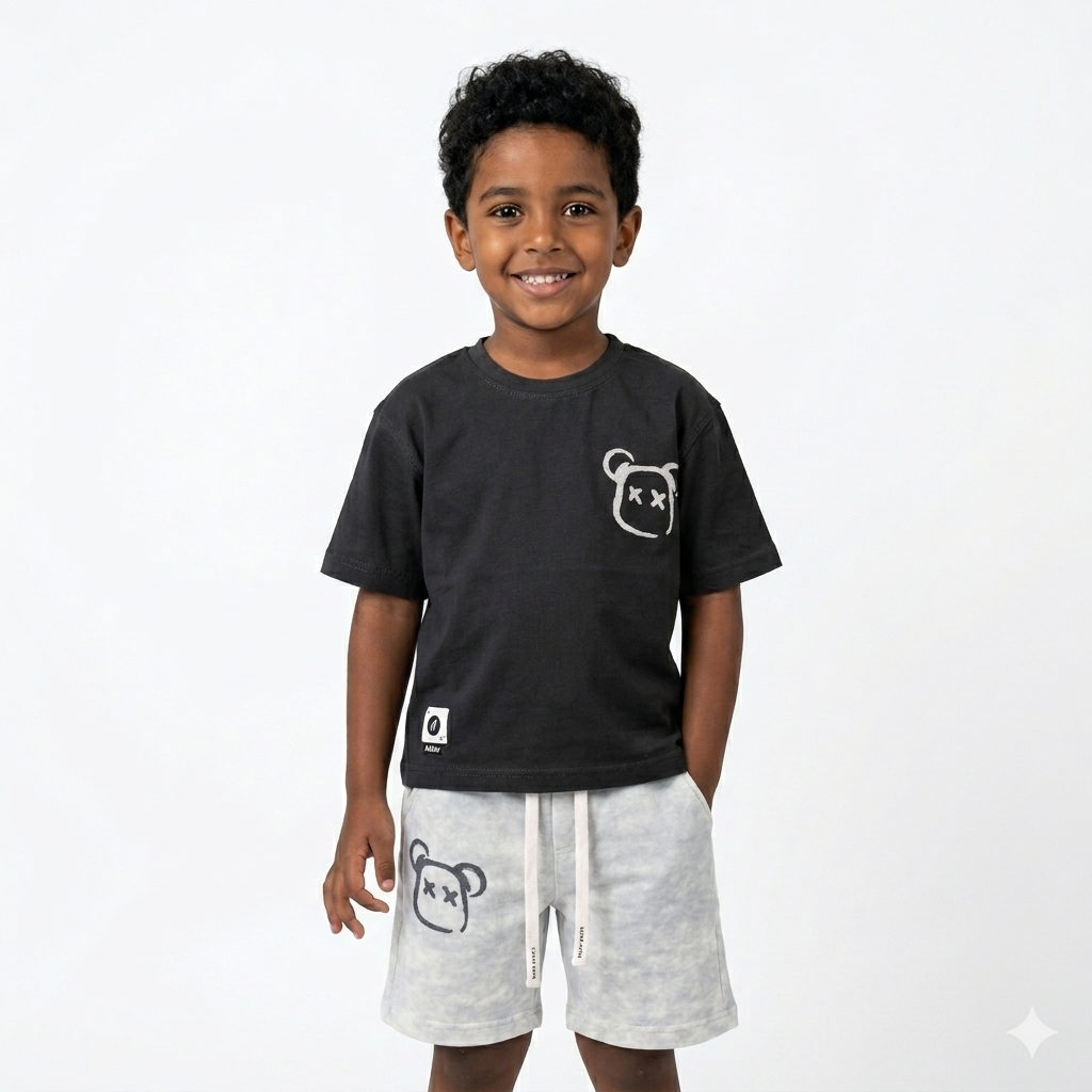 Colorful Fox Kids boys' romper, comfortable cotton fabric, featuring playful design suitable for toddlers.