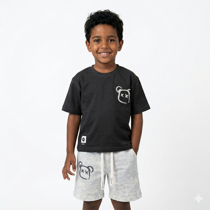 Colorful Fox Kids boys' romper, comfortable cotton fabric, featuring playful design suitable for toddlers.