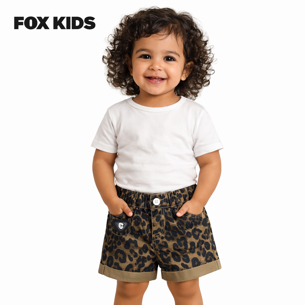 Pink imported girls' shorts by Fox Kids, featuring a comfortable fit and stylish design for casual wear.