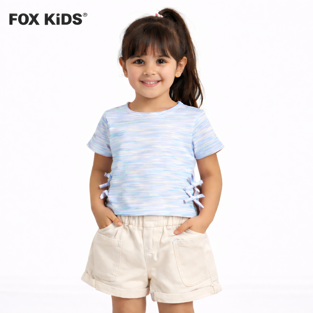 Pink girls' shorts by Fox Kids featuring comfortable, soft fabric with a simple design perfect for everyday wear.