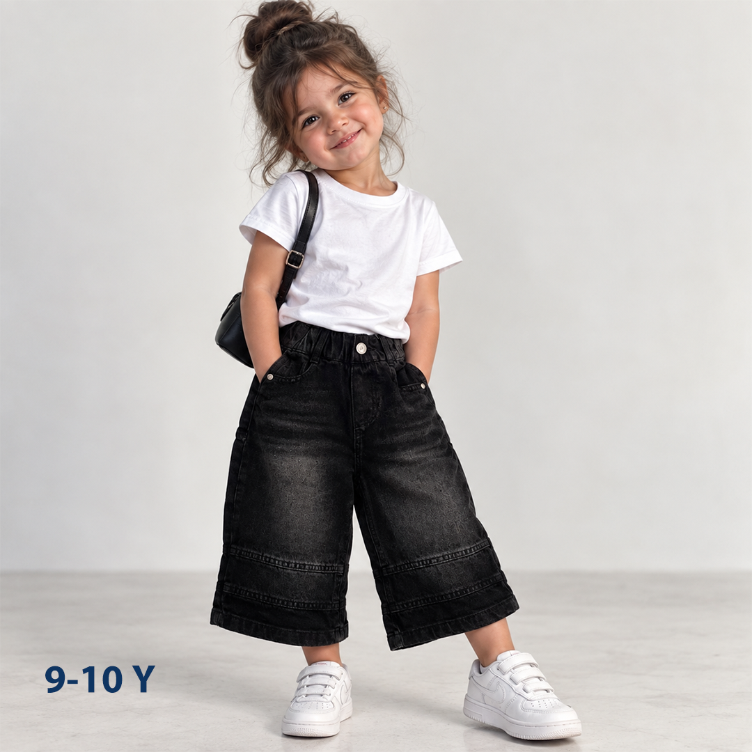 Elastic waist Wide_Leg
