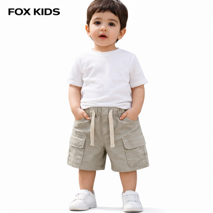 Baby gabardine shorts from Fox Kids, featuring a comfortable design with soft fabric and playful style for infants.