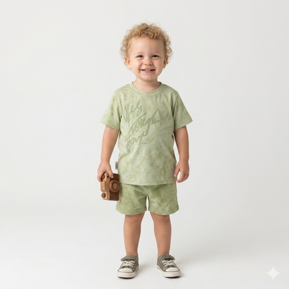 Cute baby T-shirt by Fox Kids, featuring soft fabric and colorful design, perfect for little boys.