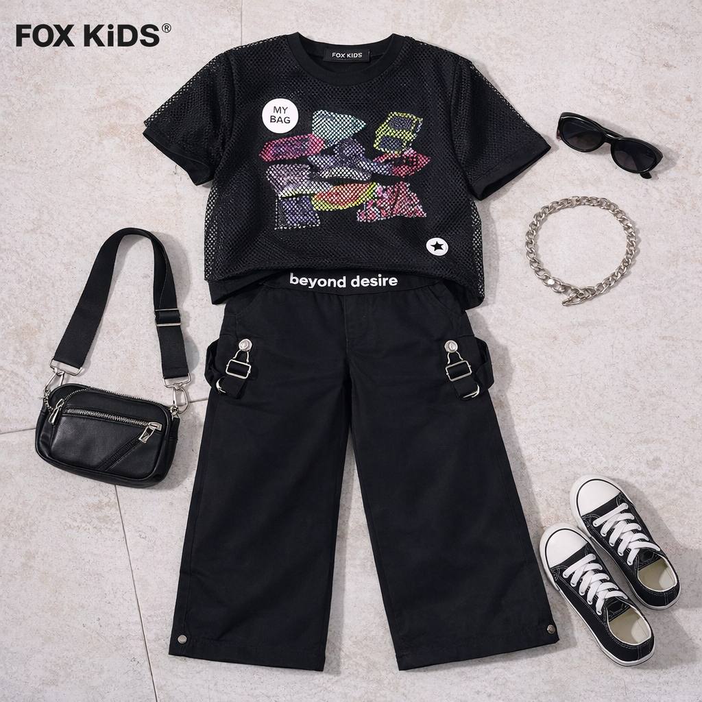 Pink girls' trousers from Fox Kids featuring a comfortable fit and stylish design, suitable for everyday wear.