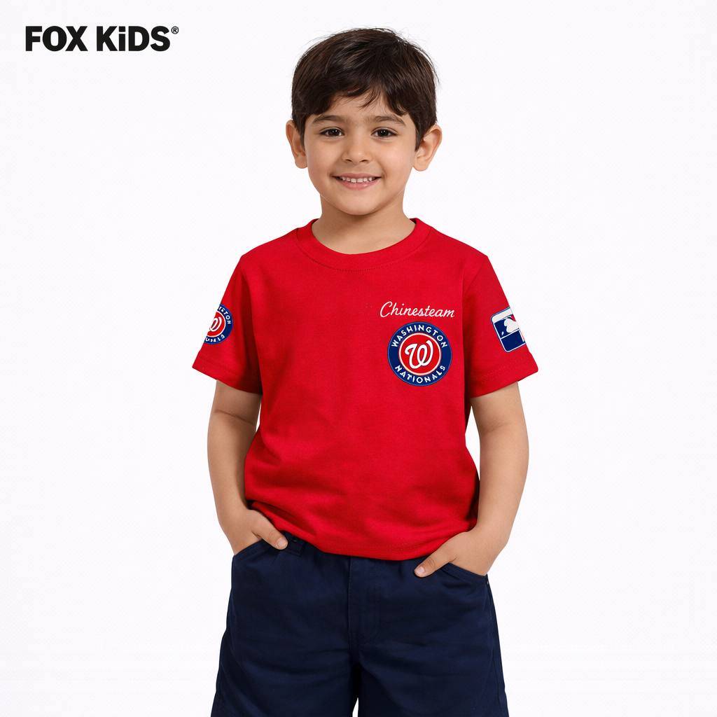 Colorful Fox Kids تيشرت أولادى for boys with fun graphic design, made from soft, comfortable fabric.