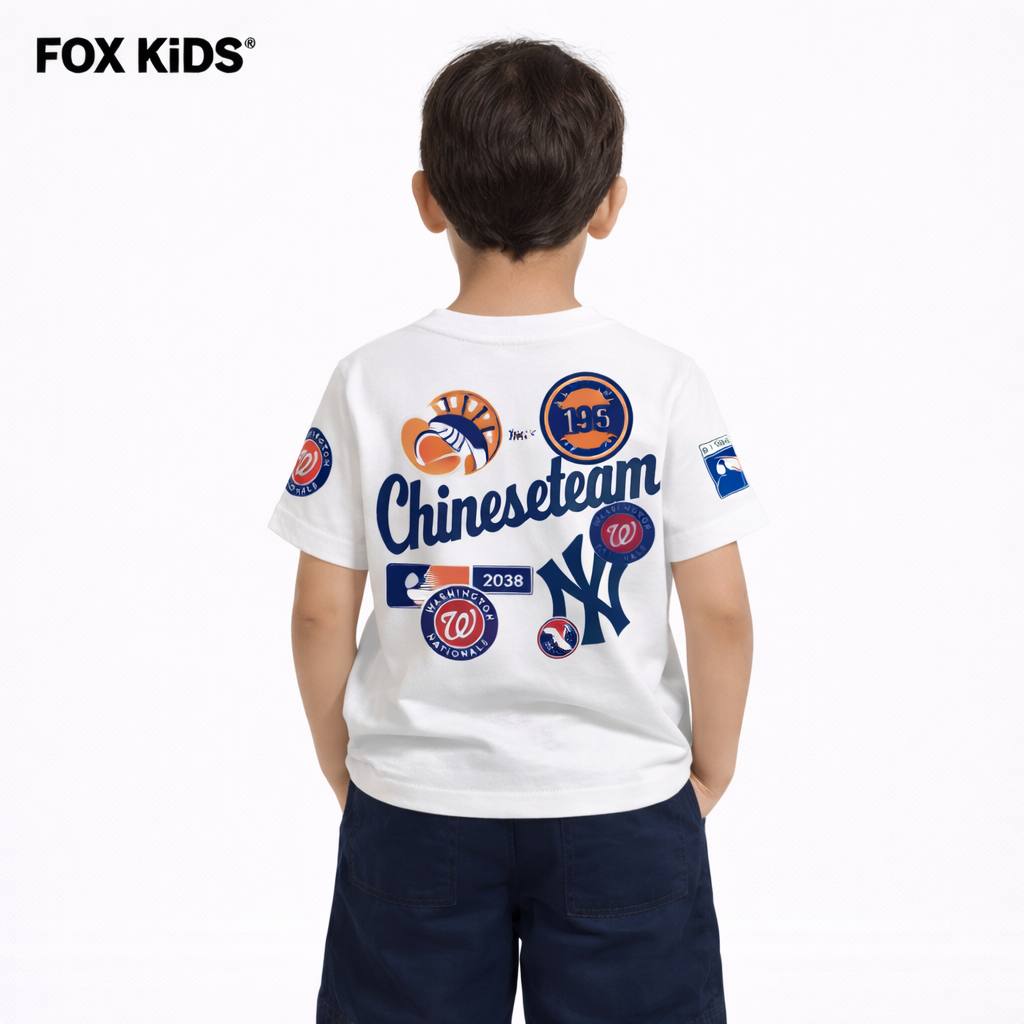 Fox Kids children's T-shirt in vibrant colors, featuring playful graphic design and comfortable fabric for kids.