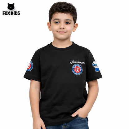 Bright Fox Kids تيشرت اولادى with colorful cartoon design, soft cotton fabric, perfect for kids' casual wear.