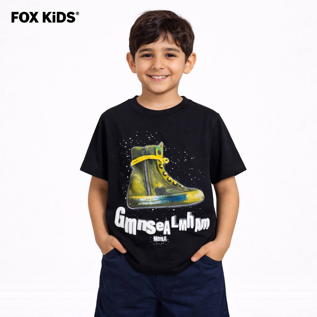 Fox Kids children's T-shirt featuring colorful design, soft fabric, and comfortable fit for boys.