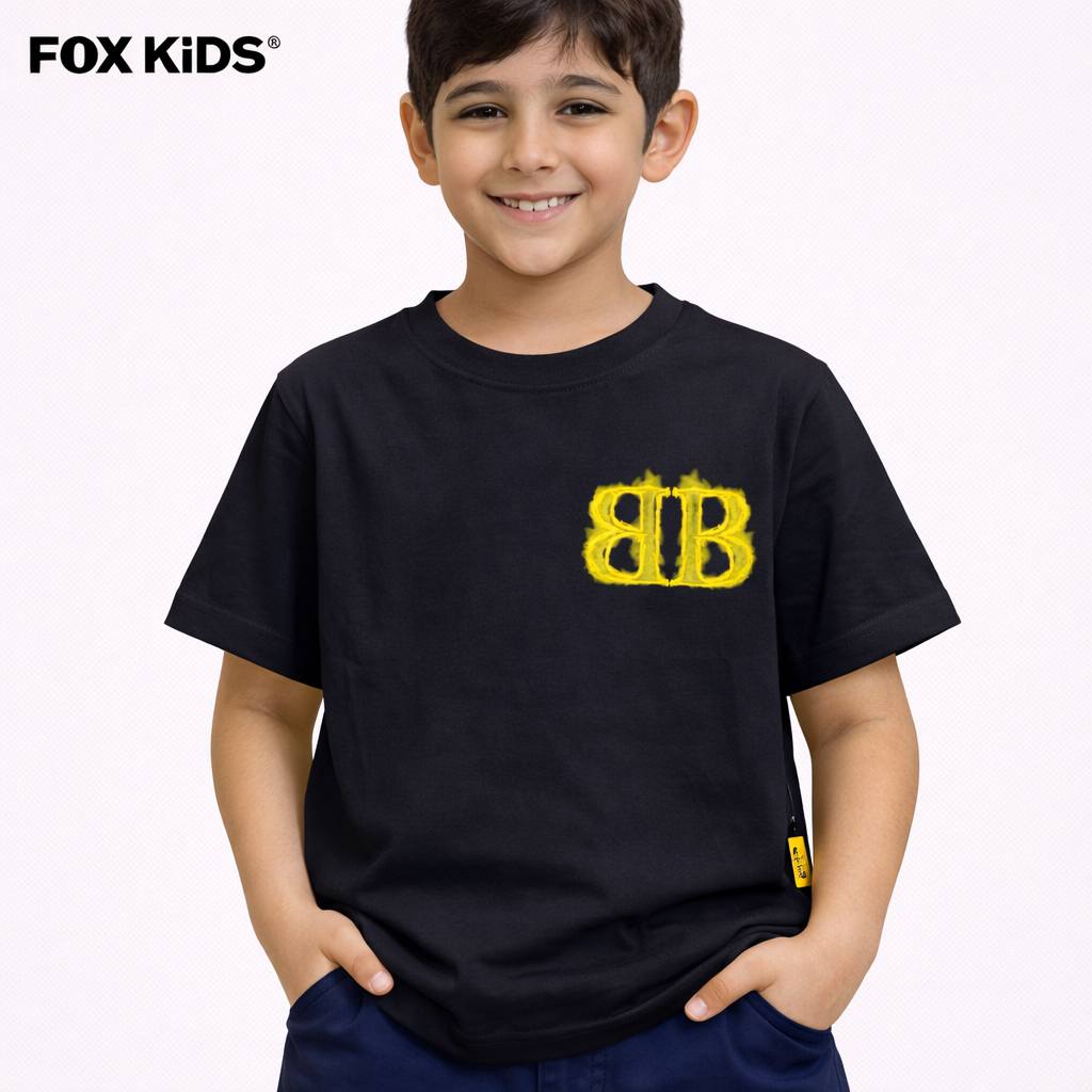 Fox Kids Balenciaga boys' T-shirt with logo design, soft cotton fabric, and vibrant color, ideal for casual wear.