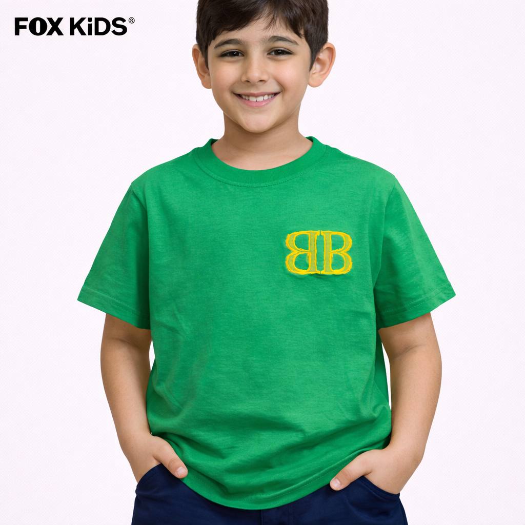 Fox Kids Balenciaga-style boys' T-shirt featuring bold graphic design on soft fabric, perfect for casual wear.