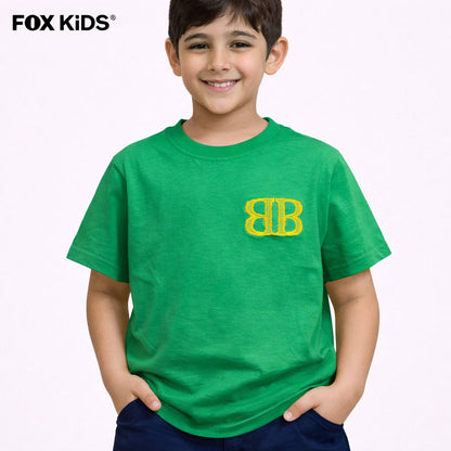 Fox Kids Balenciaga-style boys' T-shirt featuring bold graphic design on soft fabric, perfect for casual wear.