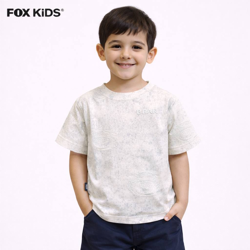 Fox Kids تيشرت أولادى بألوان زاهية مع تصميم مريح ومناسب للأطفال، مصنوع من قطن ناعم ومريح للارتداء اليومي