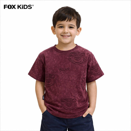Child's Fox Kids T-shirt with colorful graphic print, short sleeves, and comfortable fabric for kids' casual wear.