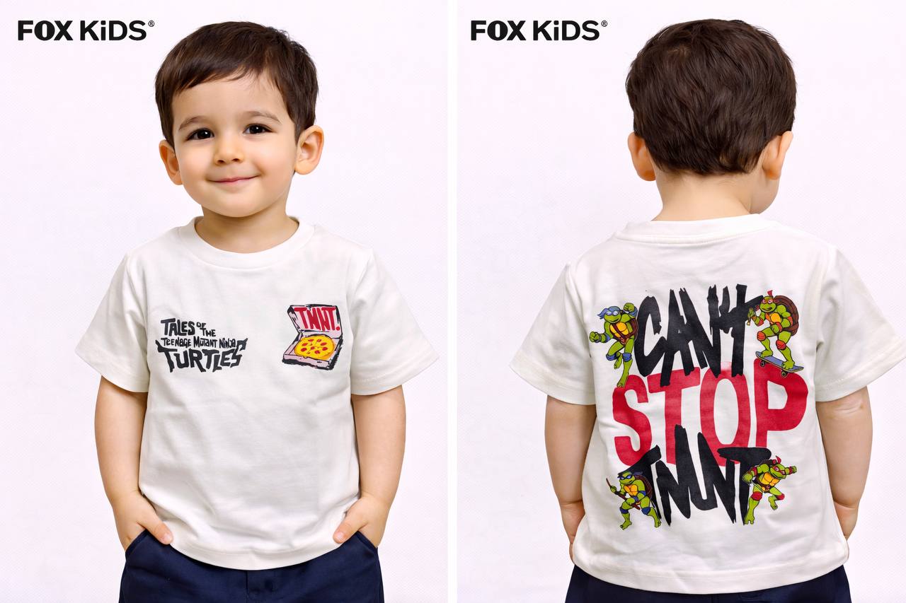 Fox Kids children's t-shirt featuring a colorful, comfortable design, ideal for casual wear and everyday activities.