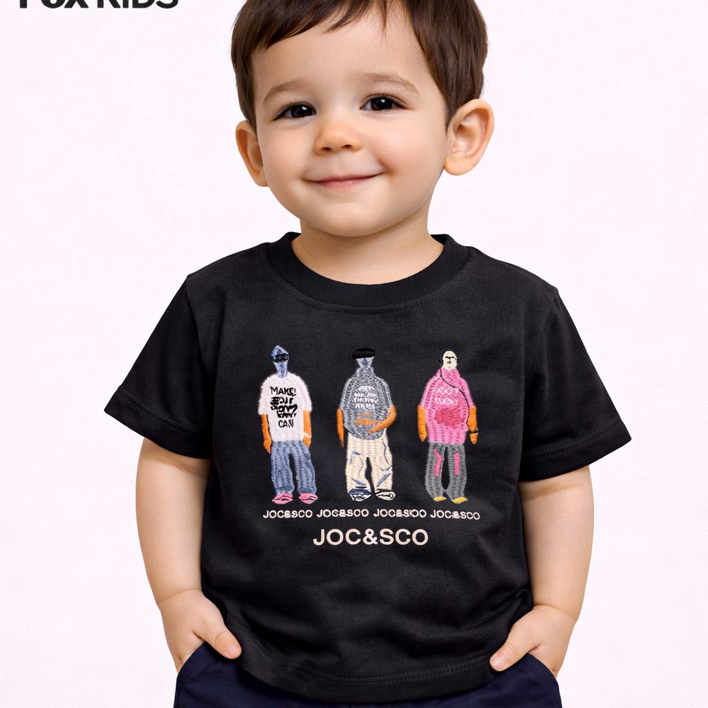 Cute Fox Kids baby T-shirt with colorful print, soft fabric, and comfortable fit for little children.