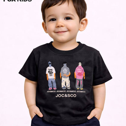 Cute Fox Kids baby T-shirt with colorful print, soft fabric, and comfortable fit for little children.