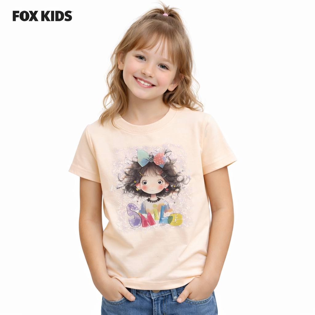 Pink girls' T-shirt from Fox Kids featuring playful design and comfortable fabric, ideal for everyday wear.