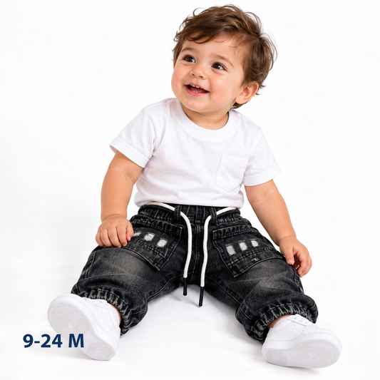 Denim Jogger Pants(Drawstring)