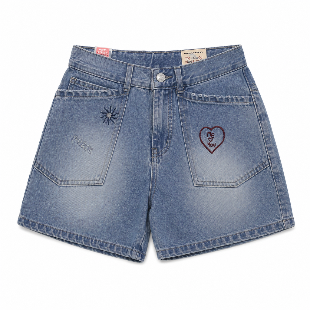 Girls' denim shorts