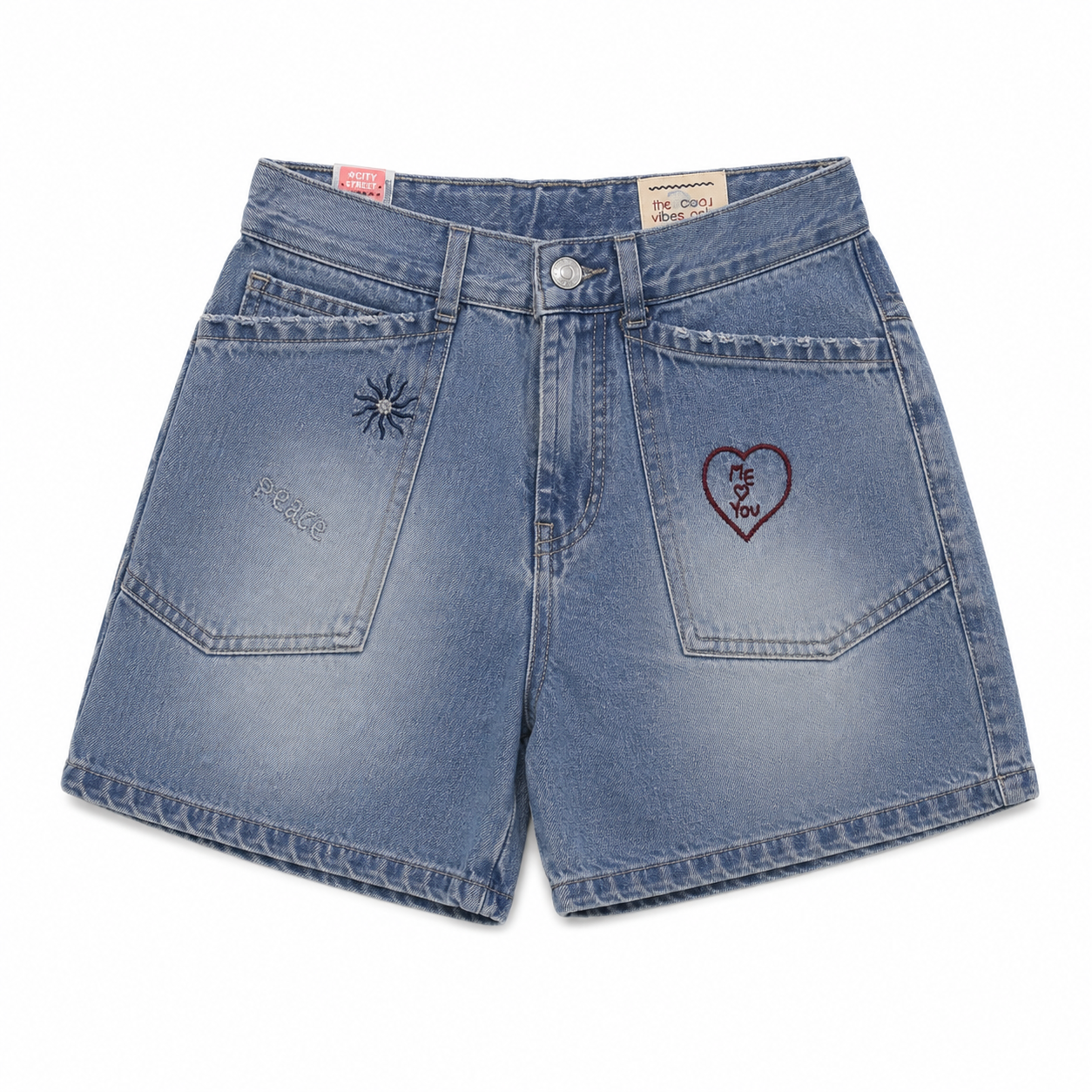 Girls' denim shorts
