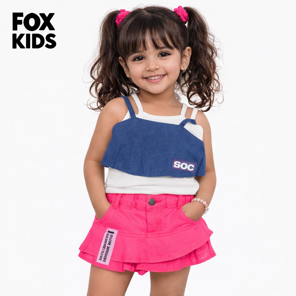 Colorful girls' socks by Fox Kids, featuring playful patterns and soft fabric, perfect for comfortable everyday wear.