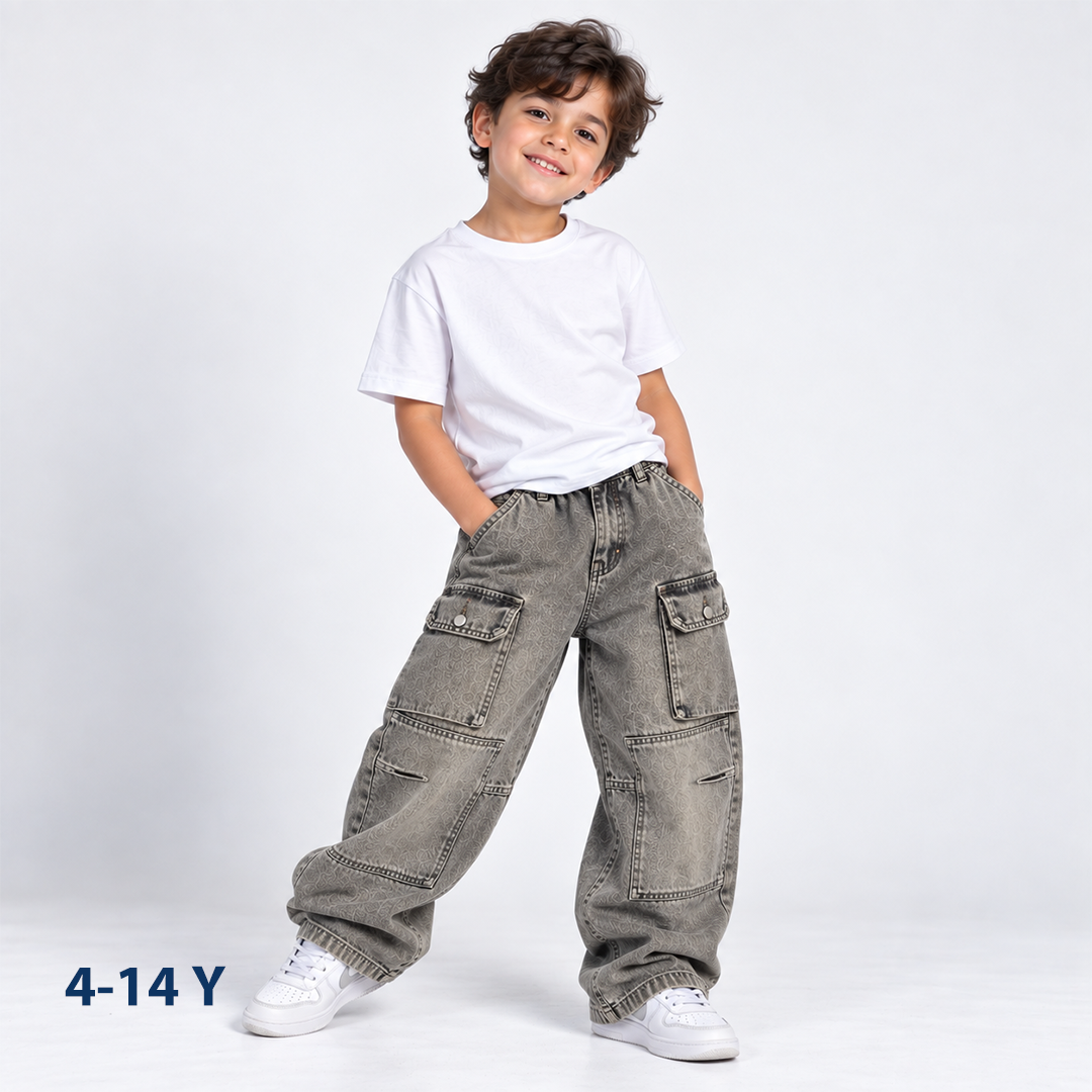 Denim Cargo Pants