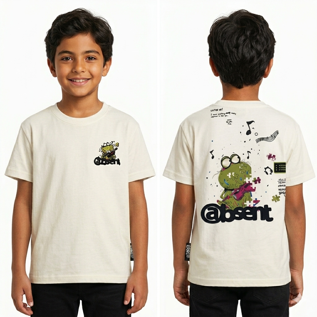 Colorful Fox Kids تيشرت اولادى for boys, featuring playful design and comfortable fabric, perfect for everyday wear.