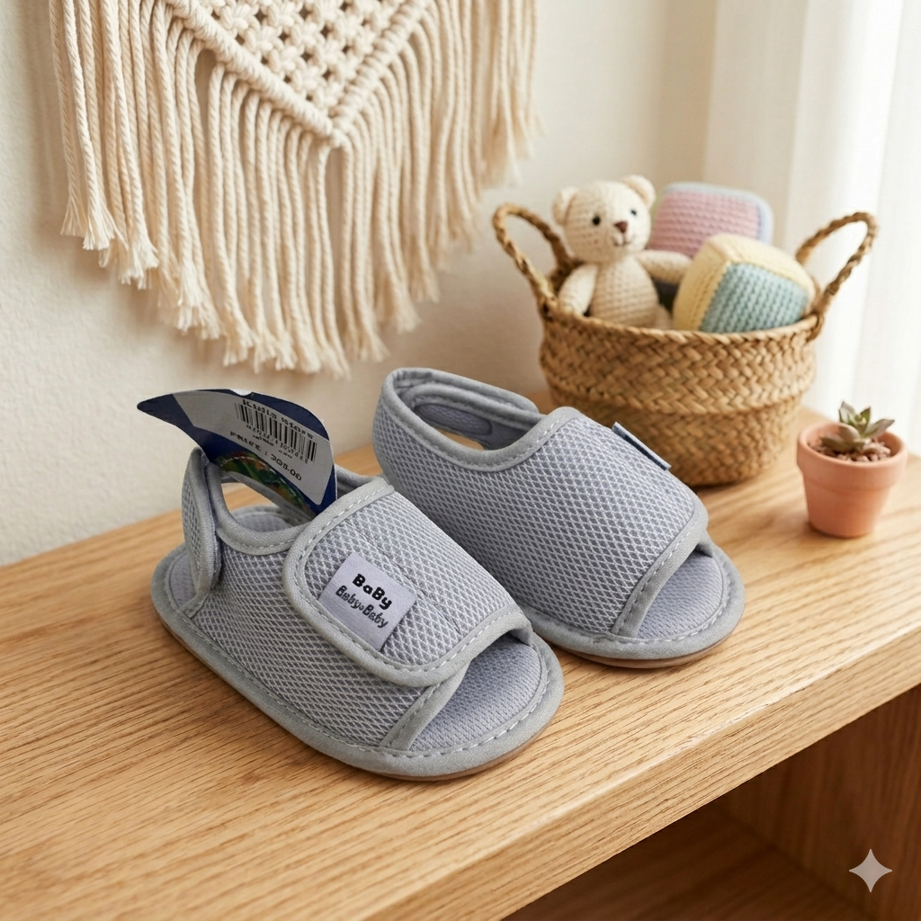 Pink Fox Kids baby sandal with adjustable strap and soft sole, designed for comfortable fit and easy wear for infants.