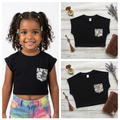 Pink girls' T-shirt by Fox Kids featuring playful graphic print and comfortable cotton fabric for everyday wear.