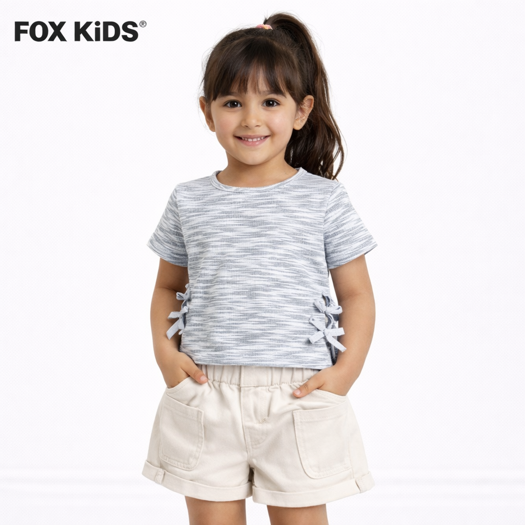 Cute girls' shorts from Fox Kids featuring soft fabric and comfortable fit, suitable for casual wear.