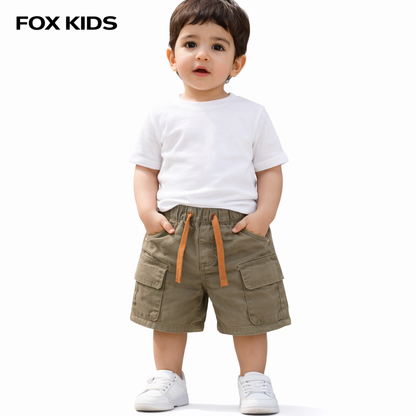 Baby boys' gabardine shorts by Fox Kids, featuring a comfortable design and stylish look for little boys.