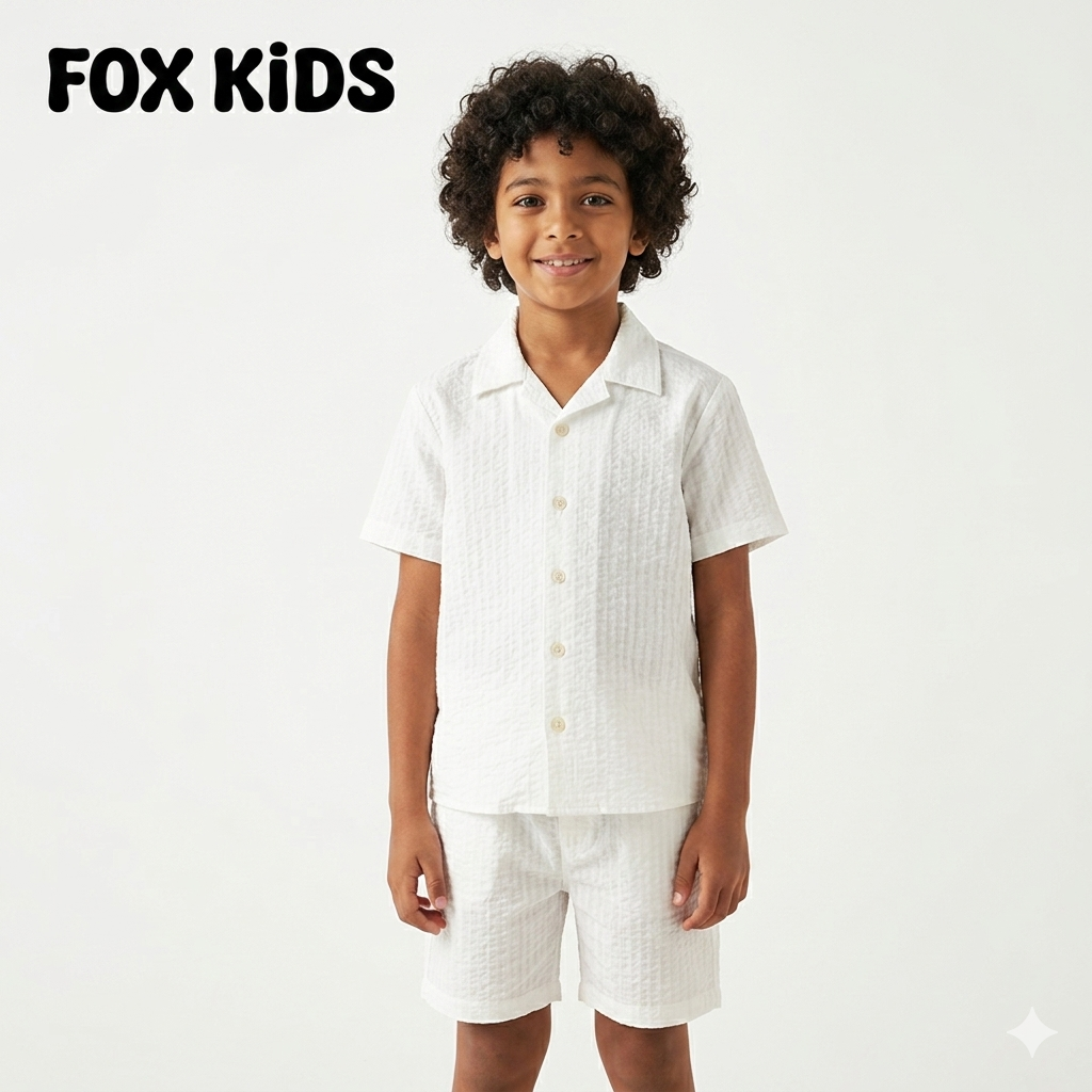 Soft cotton baby romper from Fox Kids with long sleeves and cozy fabric, perfect for comfortable everyday wear.