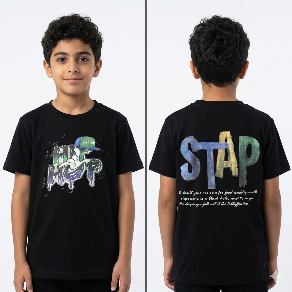 Children's Fox Kids T-shirt in vibrant colors, featuring fun design and comfortable fabric, perfect for kids' casual wear.