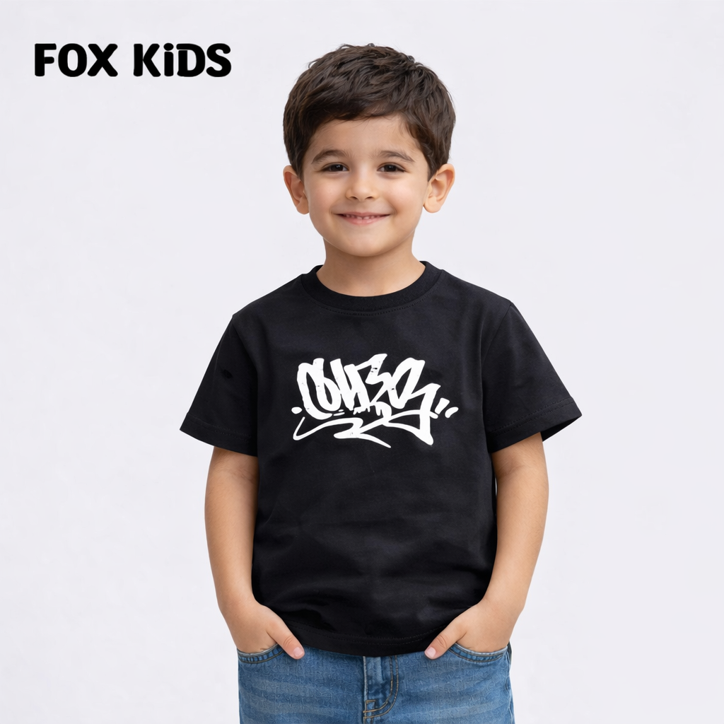 Fox Kids تيشرت أولادى, colorful children's T-shirt with fun design, made from soft fabric for comfortable wear.