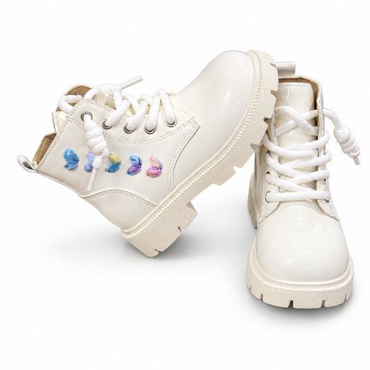 Girls' Patent Lace-Up Boots