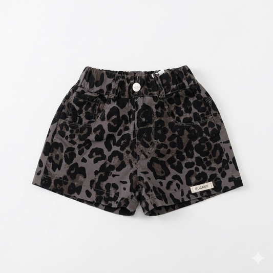 Imported tiger-print shorts for girls